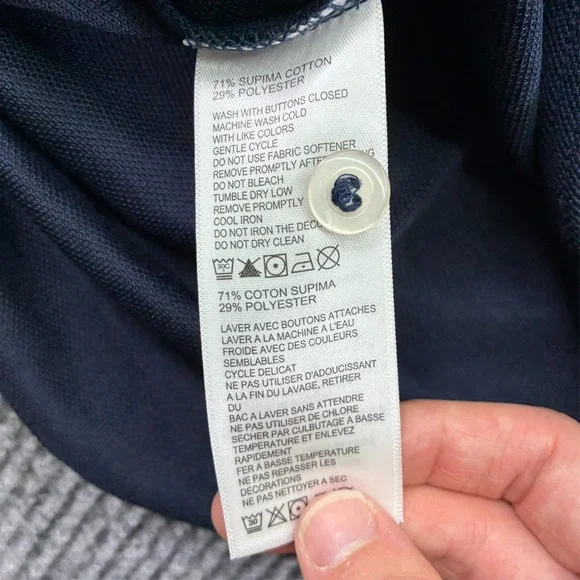 Tommy Bahama Island Zone Mens Polo Shirt Size Large Blue Stretch Short Sleeve - Picture 4 of 9